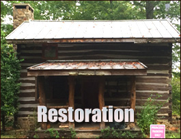 Historic Log Cabin Restoration  Chocowinity, North Carolina